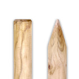 Baumpfahl Pfosten kesseldruckimprägniert grün und rund, Holzpfähle mit flachem und gespitztem Ende